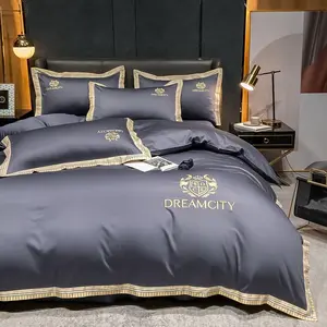 Gruppi di fogli letto magazzino del cotone, tessili Per La casa di Alta Qualità Tessuto a buon mercato All'ingrosso di lusso Comforter Set/Set di Biancheria Da Letto/lenzuolo