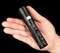 Lampe torche portable rechargeable SUPERFIRE A5 en alliage d'aluminium noir, 5 modes, 260 lumens, étanche IP44, pour le camping, avec clip ceinture