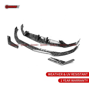 สปลิตเตอร์หน้าคาร์บอนแห้งแบบ 1016 สไตล์ Lamborghini Urus S Performante ผลิตด้วยเทคนิค Autoclave Pre Preg พร้อมใบมีดตรงกลาง - Product Image 6
