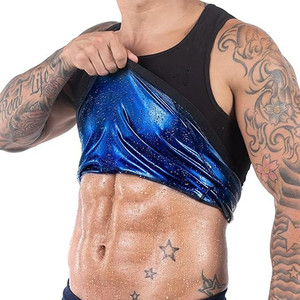 Chaleco Moldeador para Hombre, Material PU, Capa Interior Azul, Ropa Deportiva para Fitness - Product Image 4