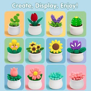 Kit de Arcilla Seca al Aire para Niños, 12 Temas de Plantas y 12 Colores, Set de Arcilla para Modelar con Herramientas, Juguetes de Arte y Manualidades STEM No Tóxicos - Product Image 5