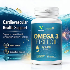 OEM <span class=keywords><strong>Halal</strong></span> Omega 3 Visolie 1000mg Softgels EPA DHA Cardiovasculaire Hartgezondheid Hersenondersteuning Voedingssupplement 100 Softgels - Product Image 1