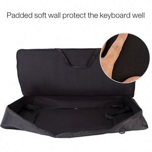 BSCI Factory OEM Professional Portable Padded Instrument Gig case Music <b>Keyboard</b> Bag for <b>61</b> 76 88 <b>Keys</b> Piano - Product Image 5