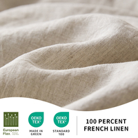 Australie housse de couette ensemble 100 lin avec taies d'oreiller feuille de lin bouton plus proche oekotex français lin literie flocons d'avoine king size