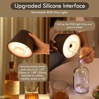 Lampe LED RVB DIY pour Bouteille de Vin au Design Moderne, 16 Modes d'Éclairage, Contrôle Tactile, Sans Fil, Corps en ABS, Base B22, Rechargeable, pour Table