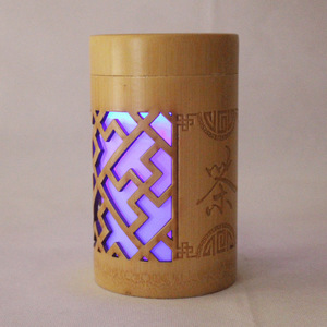 <b>Bamboo</b> Tea Caddy Set Wooden Lid Cylinder Storage Jar Household Retro Style Natural <b>Bamboo</b> <b>Container</b> For Tea Storage - Product Image 4