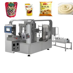 Automatic Stand Up bag BBQ Sauce Guacamole Tartar sauce mayonnaise Liquid Pouch Filling Sealing Packaging Machine