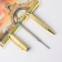 Nouveau produit graver argent couleur or stylo à bille logo personnalisé stylo en métal de luxe pour les entreprises