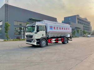 Camion électrique de transport d'aliments pour animaux de 22 mètres cubes avec décharge par vis sans fin pour le transport d'aliments pour porcs et la livraison d'aliments pour volailles en élevage - Product Image 2
