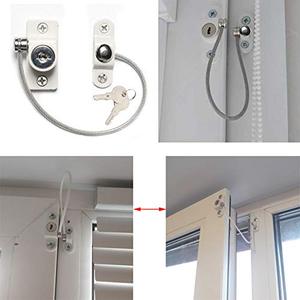 Serrures de sécurité pour enfants fenêtre porte câble ventilateur enfant serrure bébé sécurité verrouillage clé ouverture restricteur pour la Protection de bébé - Product Image 6