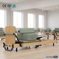 Reformer Pilates pliable en bois de chêne CE, lit de fitness coulissant de qualité supérieure, OEM pour usage domestique et studio de Pilates