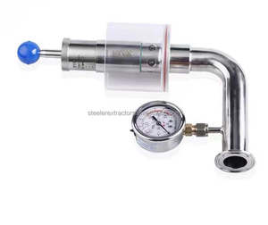 Vanne de spunding d'évacuation d'air à trois pinces tc, en acier inoxydable, sanitaire, production à domicile, avec jauge binging - Product Image 5