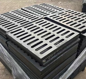 Grille de drainage carrée en <span class=keywords><strong>fonte</strong></span> ductile de classe <span class=keywords><strong>B125</strong></span>, robuste, en métal, pour la sécurité des sols en bord de route, couleur personnalisée - Product Image 6