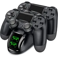 ที่ชาร์จเร็วสำหรับ PS4คอนโทรลเลอร์,ที่ชาร์จ USB แท่นชาร์จคู่สถานะสถานีหน้าจอแสดงผลสำหรับ Playstation4/PS4 Slim/PS4 Pro