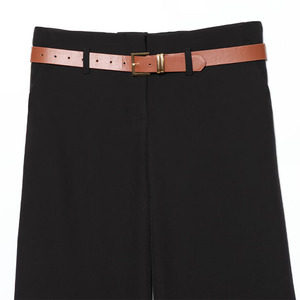 ZATRHMBM Primavera/Verano 2026, Pantalones de Cintura Alta <span class=keywords><strong>con</strong></span> Cinturón, Estilo Retro Casual, Color Sólido, Versátiles, Pantalones Largos para Mujer - Product Image 4