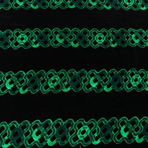 Verde negro 100% poliéster monje bata de tela de terciopelo - Product Image 2