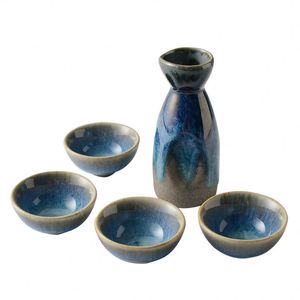 Juego de Sake Japonés Retro de Cerámica, Tazas para Degustación de Vino y Té, Taza de Sake Japonesa - Product Image 4