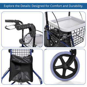 Déambulateur Premium pour Personnes à Mobilité Réduite – Optimise la Stabilité et l'Autonomie des Clients de Centres de Réadaptation Physique en Extérieur - Product Image 6