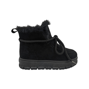 Bottines d'hiver <span class=keywords><strong>pour</strong></span> femmes avec semelle en PVC, doublure en fausse fourrure, à lacets, chaussures chaudes <span class=keywords><strong>pour</strong></span> l'extérieur, usage quotidien par temps <span class=keywords><strong>froid</strong></span> - Product Image 2