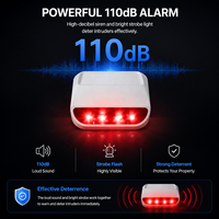 Sirena Inalámbrica para Exteriores, Alimentada por Batería, Sistema de Alarma de Seguridad, Luz Estroboscópica Intermitente, Sonido de Alarma para Hogar y Comercios, Alarma Antirrobo