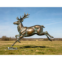 Sculpture de coq en bronze coulé à la main, grande statue de poulet en laiton antique pour la décoration de parcs et de paysages urbains