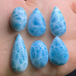 Chất lượng cao tự nhiên dominican larimar <span class=keywords><strong>Pear</strong></span> larimar Cabochon cho mặt dây chuyền làm - Product Image 5