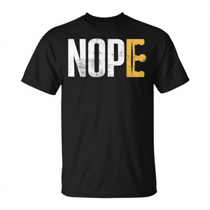 Camiseta Nope No Kings negra unisex para adultos talla mediana con estampado gráfico - Product Image 2