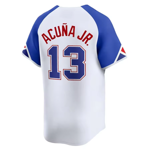 Grosir 13 Ronald Acuna Jr. 27 Austin Riley 28 Matt Olson Spencer Strider Chipper Jones Greg Maddux Jersey Baseball - Product Image 2