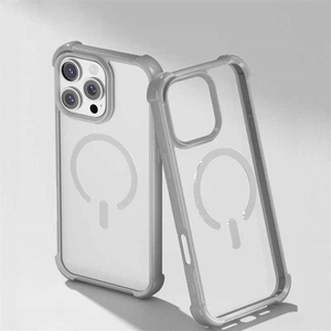 Custodia per telefono cellulare con paraurti <span class=keywords><strong>nero</strong></span> ad alta protezione con protezione magnetica per <span class=keywords><strong>iPhone</strong></span> 16 15 14 13 12 <span class=keywords><strong>11</strong></span> Pro custodia trasparente - Product Image 3