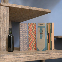 Sac à vin classique pour une bouteille, sac en papier recyclable imprimé, idéal pour les cadeaux de fêtes