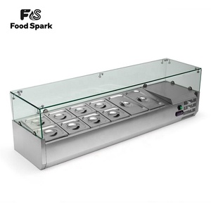 Contenedores de Acero Inoxidable para Barra de Ensaladas, Refrigerador Exhibidor para Barra de Ensaladas/Baño María Frío para Restaurantes Buffet - Product Image 4