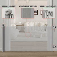 Barrière de sécurité pour bébé Probebi SG025, prix d'usine, métal blanc, grande taille carrée, multifonction, super large, pour escaliers, 0-12 mois
