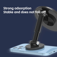 Vente en gros 360 °   Support de téléphone magnétique télescopique rotatif, support de bureau réglable en aluminium, logo personnalisé