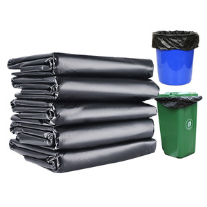 Bolsas de basura de plástico de gran tamaño, 140*120 mm, desechables, negras, gruesas, de boca plana, venta al por mayor de fabricantes. - Product Image 1