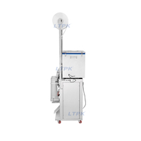 Mesin Pengemas Vertikal Kecil Tipe Fill Seal dengan Spiral Weigher, Segel Tiga Sisi, untuk Kemasan Daun Teh, Biji Bunga, dan Peralatan Pengemasan Kantong