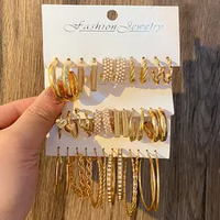 Boucles d'oreilles créoles personnalisées en alliage plaqué or 14K 18K pour femme, motif papillon et perle, bijoux de mode, boucles d'oreilles à clipser et pendantes
