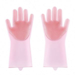 Dishwashing <b>Cleaning</b> Sponge Gloves Reusable Silicone Brush Scrubber Gloves for <b>Pet</b> Grooming <b>Bathing</b> Car Washing - Product Image 5