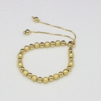 Haute qualité plaqué or cuivre laiton perlé Bracelet coeur breloques perle perles réglable bijoux de mode pour les femmes cadeau de mariage