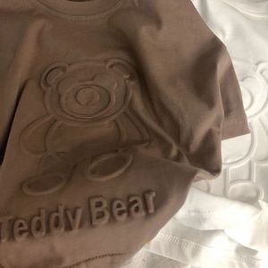 T-Shirt a Maniche Corte per Bambini con Orso in Rilievo Tridimensionale, Cotone Morbido Traspirante 220g, Casual per Ragazzi e Ragazze - Product Image 6