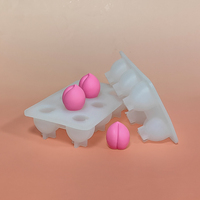 Moule à gâteau en silicone en forme de fruit 3D, pêche, mangue, peut être utilisé pour le pudding, le mousse au chocolat, le gâteau, la crème glacée, outils