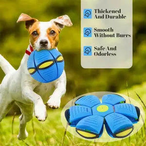 Écologique Volant UFO Balle Magique Pet Chien Sports de Plein Air Formation Jouets Interactifs Décompresser Plat Lancer Soucoupe Balle Chien - Product Image 5