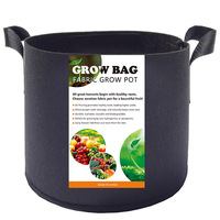 3 gallons pour terrasse jardin champignon/légume/fleur/plante biodégradable noir aération nylon tissu non tissé fibre végétale durable