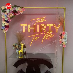 RGB Light Neon Words Led Sign Talk Thirty to Me para eventos Decoraciones para fiestas - Product Image 2