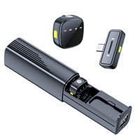 K26 Kabelloses Lavalier-Mikrofon mit Ladecase, LED-Anzeige, Typ-C Clip-on Ansteckmikrofon für Smartphone Vlog Live-Streaming