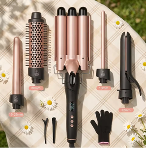 <span class=keywords><strong>Rizador</strong></span> de Pelo Eléctrico Portátil de Cerámica PTC de Doble Voltaje con Barriles Intercambiables para Uso en Hoteles y Salones de Belleza, Directo de Fábrica 2026 - Product Image 1