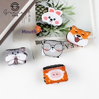 Vente en gros usine : Pince à cheveux griffe pour femmes, motif animaux de dessin animé mignons (lapin, chiot), pour coiffures chignon ou queue de cheval, avec logo personnalisé