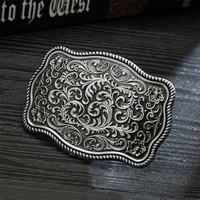 Boucle de ceinture western personnalisée en argent antique pour hommes en relief 3d pour hommes nouveauté vintage grande boucle de ceinture faite à la main