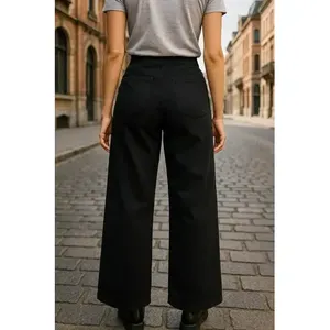 Jeans a Gamba Larga da Donna Adrenaline, Vita Alta, Denim Elasticizzato, Traspiranti, 5 Tasche, Abbigliamento Casual - Product Image 3