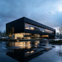 Galerie de Ventes en Structure Acier Élégante - Bâtiment Métallique Préfabriqué Personnalisé pour Exposition Immobilière