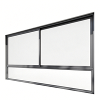 Fenêtres coulissantes extérieures de cuisine en aluminium à double vitrage trempé, design moderne minimaliste de luxe, résistantes au vent